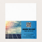 Solarmodule | Tech-Logo | Energie Visitenkarten (Außenseite Aufgefaltet)