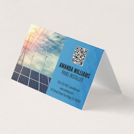 Solarmodule | Tech-Logo | Energie Visitenkarten (Vorderseite)
