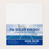 Solarmodule | Windmühlen | saubere Energie Visitenkarten (Außenseite Aufgefaltet)