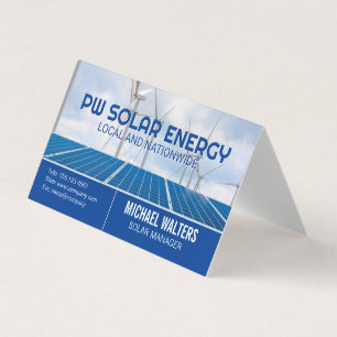 Solarmodule   Windmühlen   saubere Energie Visitenkarten