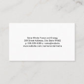 Solarmodule | Windturbinen Visitenkarte (Rückseite)