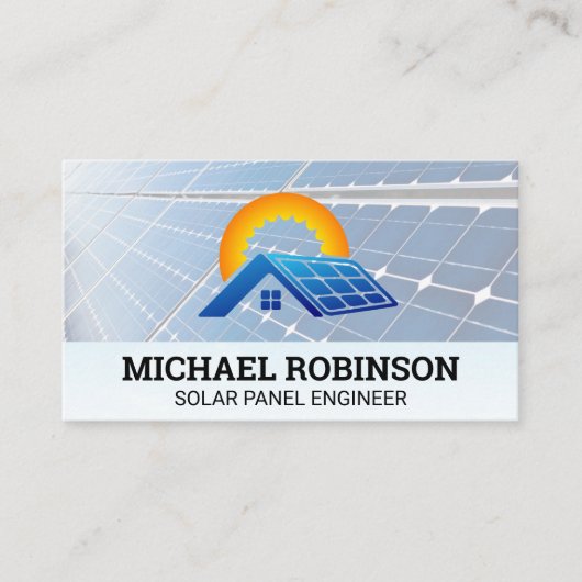 Solarmodule | Zuhause Energy Icon Visitenkarte (Vorderseite)