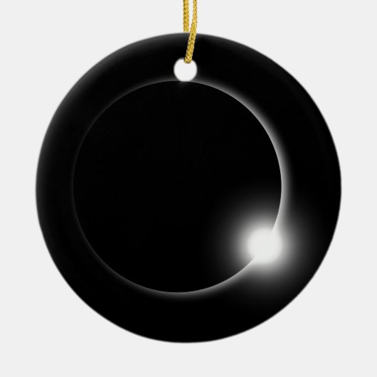 SolarMondfinsternis-Mondsun-Aufflackern-Fotografie Keramik Ornament (Vorne)