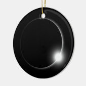SolarMondfinsternis-Mondsun-Aufflackern-Fotografie Keramik Ornament (Links)