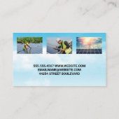 Solarpaneel | Saubere Energie | Techniker Visitenkarte (Rückseite)