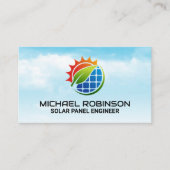 Solarpaneel | Saubere Energie | Techniker Visitenkarte (Vorderseite)