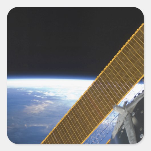 Solarpaneele Quadratischer Aufkleber (Vorderseite)