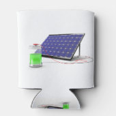 Solarpaneele und Batterie Dosenkühler (Rückseite)