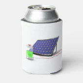 Solarpaneele und Batterie Dosenkühler (Kanne Rückseite)
