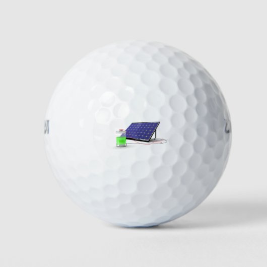 Solarpaneele und Batterie Golfball (Vorderseite)