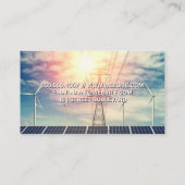 Solarpaneele | Windkraftanlagen | POWER Visitenkarte (Rückseite)