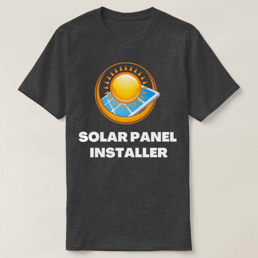 Solarpaneelinstallationstechnik - Grüne erneuerbar T-Shirt (Design vorne)