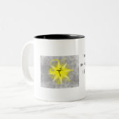 Solarplexus Chakra Kaffeemaschine Tasse mit Bekräf (Vorderseite Links)