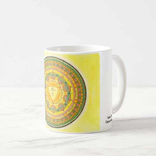 Solarplexus Chakra Mandala-Tasse Kaffeetasse (VorderseiteRechts)