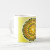 Solarplexus Chakra Mandala-Tasse Kaffeetasse (Vorderseite Links)