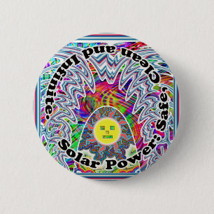 SolarPower: Sicher, sauber und unbegrenzt. Knopf Button