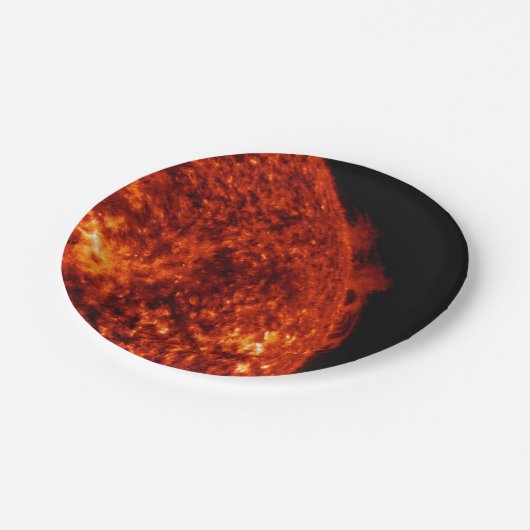 Solarprominenz Pappteller (Schrägansicht)