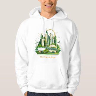 Solarpunk-Ökostadt Nachhaltige Zukunft Grüne Energ Hoodie