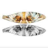 Solarpunk Rot und Weißer Wolf Mini Basketball (Panele)