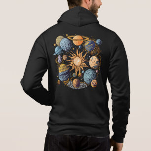 Solarsystem-Grafikdesign Hoodie