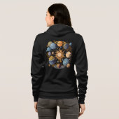 Solarsystem-Grafikdesign Hoodie (Schwarz voll)