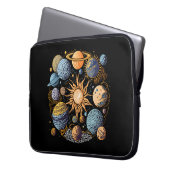 Solarsystem-Grafikdesign Laptopschutzhülle (Vorderseite Links)