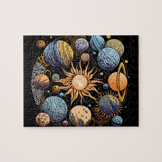 Solarsystem-Grafikdesign Puzzle (Horizontal)
