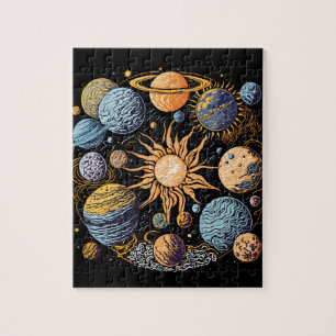 Solarsystem-Grafikdesign Puzzle