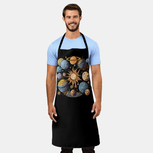 Solarsystem-Grafikdesign Schürze (Getragen)