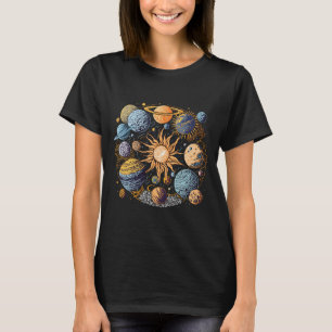 Solarsystem-Grafikdesign T-Shirt
