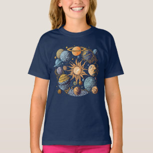 Solarsystem-Grafikdesign T-Shirt