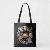 Solarsystem-Grafikdesign Tasche (Vorderseite)