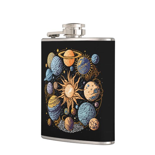 Solarsystem Graphic Flachmann (Links)