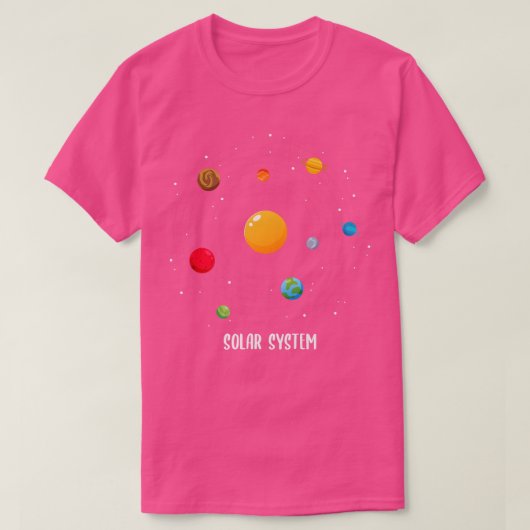 Solarsystem Planet Science Premium T-Shirt (Design vorne)