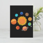 Solarsystem Planets Astronomie Weltraumwissenschaf Einladung (Stehend Vorderseite)
