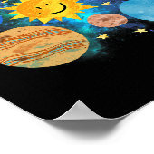 Solarsystem Planets Astronomie Weltraumwissenschaf Poster (Ecke)
