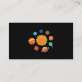 Solarsystem Planets Astronomie Weltraumwissenschaf Visitenkarte (Rückseite)