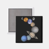 Solarsystem Planets Magnet (Vorderseite/Rückseite)