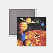 Solarsystem Planets Magnet (Vorderseite/Rückseite)