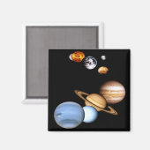Solarsystem Planets Magnet (Vorderseite/Rückseite)