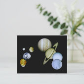 Solarsystem Postcard - Astronomie-Geschenk Postkarte (Stehend Vorderseite)