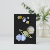 Solarsystem Postcard - Astronomie-Geschenk Postkarte (Stehend Vorderseite)