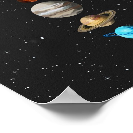 Solarsystem-Poster Poster (Ecke)