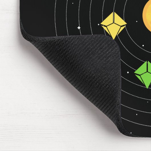 Solarsystem Würfel Set Astrologie Tabletop RPG Mousepad (Ecke)