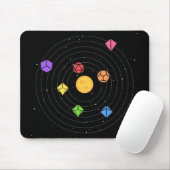 Solarsystem Würfel Set Astrologie Tabletop RPG Mousepad (Mit Mouse)