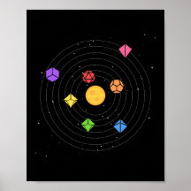 Solarsystem Würfel Set Astrologie Tabletop RPG