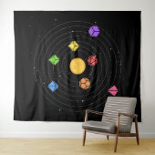 Solarsystem Würfel Set Astrologie Tabletop RPG Wandteppich (Beispiel (Horizontal))