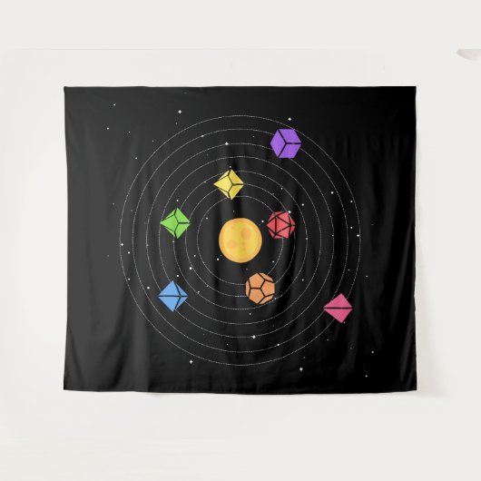 Solarsystem Würfel Set Astrologie Tabletop RPG Wandteppich (Vorderseite (Horizontal))