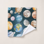 Solarsysteme für Wasserfarben im Weltraum Badhandtuch Set (Waschlappen)