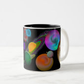Solarsystems-Entwurfs-Tasse Zweifarbige Tasse (VorderseiteRechts)